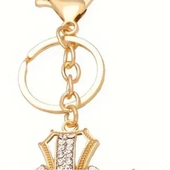 Cross Key Ring Chain, Bag Charm - Picture 5 of 8